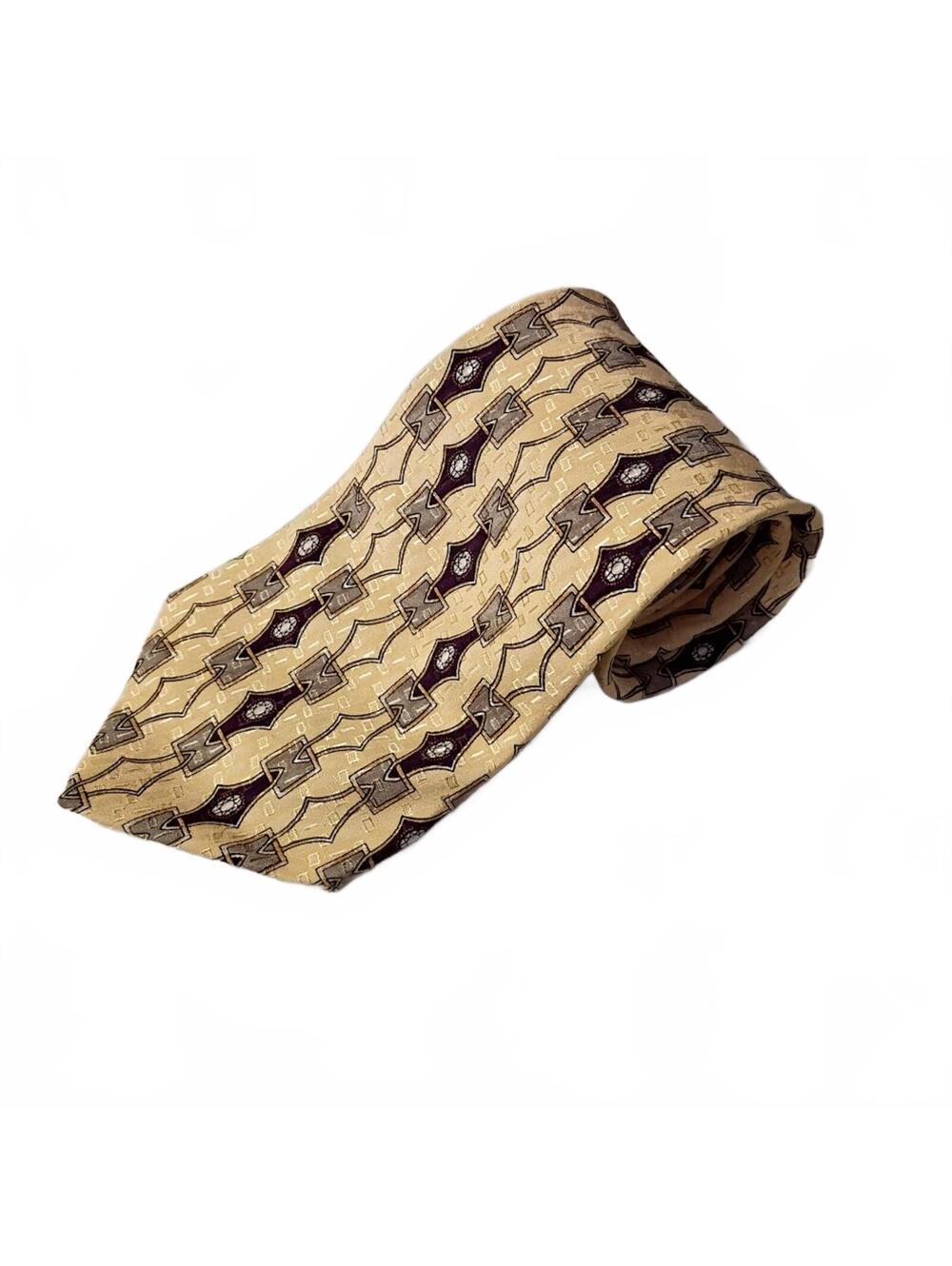 Savile Row Silk Tie with Geometric Pattern